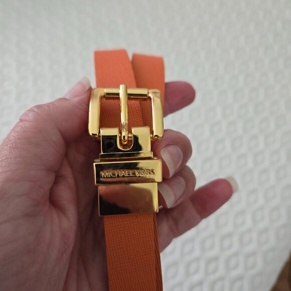 Orange Leather Belt - Picture 2 of 2